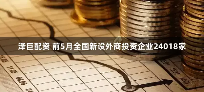 泽巨配资 前5月全国新设外商投资企业24018家